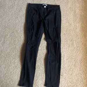 Distressed Black Jeans